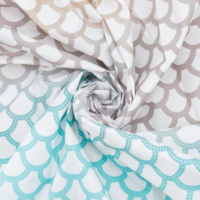 Штора для ванны Доляна &laquo;Чешуя&raquo;, 180&times;180 см, EVA