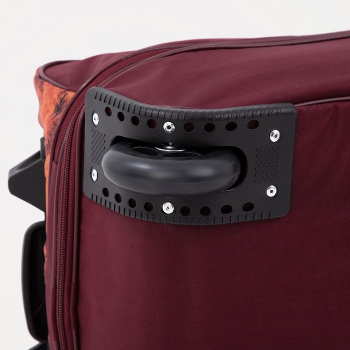 Чемодан малый 20", сумка дорожная на молнии, цвет фиолетовый