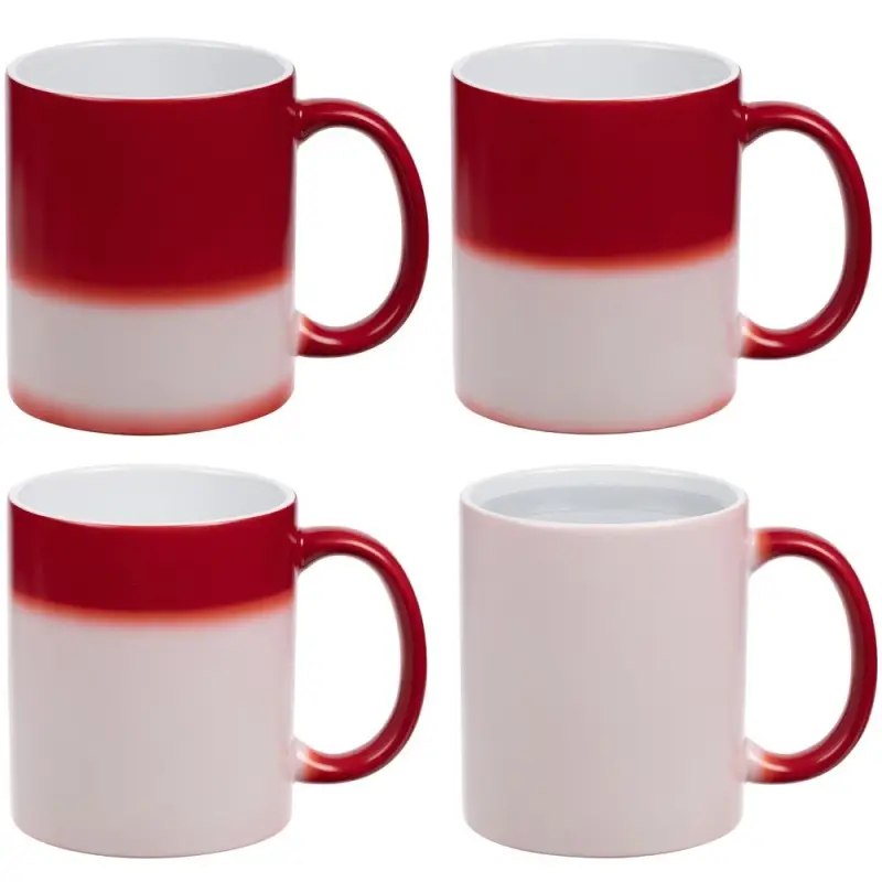 Кружка &laquo;Хамелеон&raquo;, глянцевая, красная