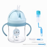 Набор: Поильник с силиконовой трубочкой, ёршик для бутылочек и трубочек 3шт. Набор: Поильник с силиконовой трубочкой, ёршик для бутылочек и трубочек 3шт.