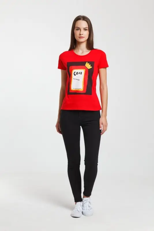 Футболка женская &laquo;Сода&raquo;, красная, размер S
