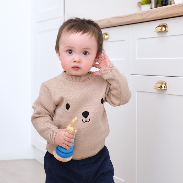 Джемпер вязаный Крошка Я &laquo;Мишка&raquo; рост 98-104 см