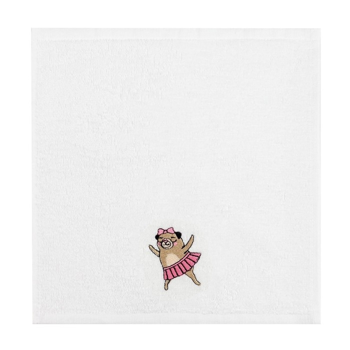 Набор полотенец &laquo;Мопсики&raquo; 30х30 см-3шт, 100% хлопок 340 гр/м2