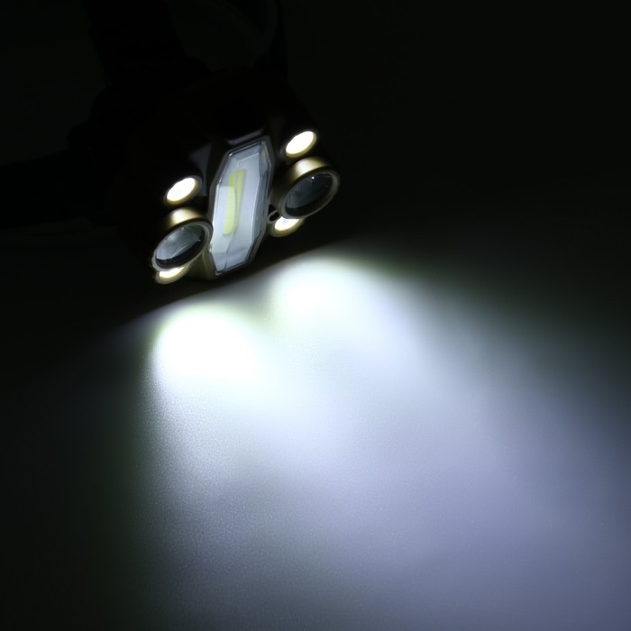 Фонарь налобный аккумуляторный, 13 Вт, 4000 мАч, 5 В, COB + T6. 7 режимов, датчик движения Фонарь налобный аккумуляторный, 13 Вт, 4000 мАч, 5 В, COB + T6. 7 режимов, датчик движения