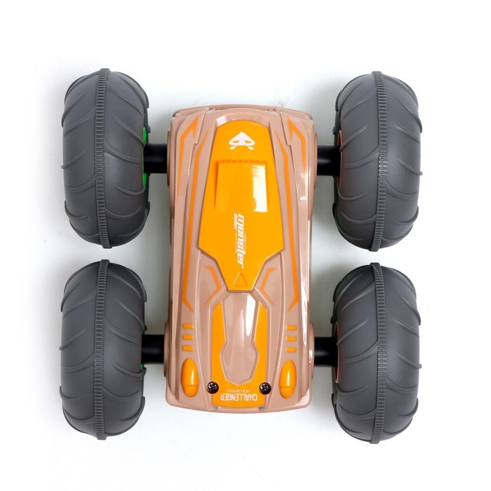 Машина-перевёртыш радиоуправляемая &laquo;Монстр&raquo;, работает от аккумулятора, цвет жёлтый