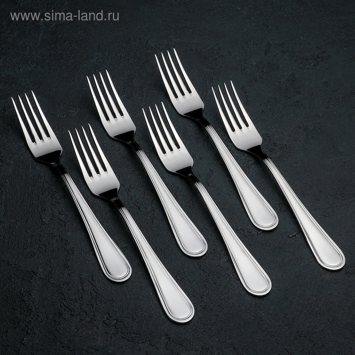 Набор столовых приборов &laquo; Рапсодия&raquo;, 18 предметов, картонная коробка, цвет серебряный