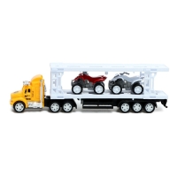 Грузовик инерционный «Автовоз», с 2 квадроциклами, цвет МИКС Грузовик инерционный «Автовоз», с 2 квадроциклами, цвет МИКС