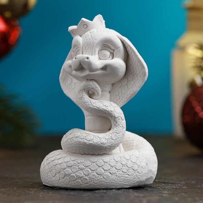 Новый год. Символ 2025. Фигура для раскраски Новый год. Символ 2025. Фигура для раскраски "Змея с короной" 8х5см