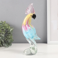 Сувенир стекло "Какаду" пастельных оттенков 7х7х25 см Сувенир стекло "Какаду" пастельных оттенков 7х7х25 см