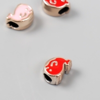 Бусины для творчества пластик "Кит яркая серединка" МИКС набор 10 шт 1,4х1 см