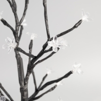 Светодиодный куст &laquo;Цветы&raquo; 45 см, 24 LED, постоянное свечение, батарейки ААх3 (не в комплекте), USB, свечение тёплое белое