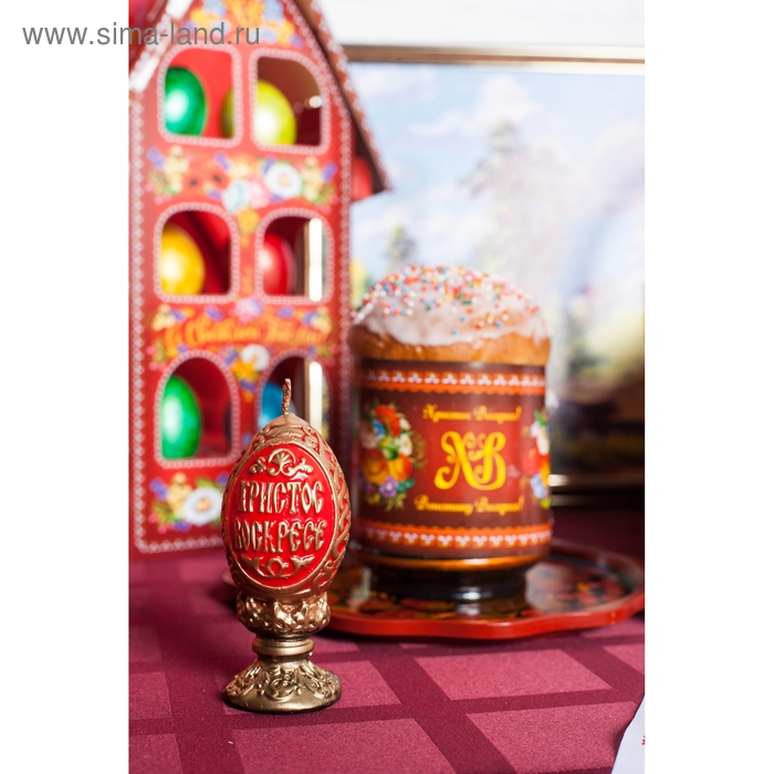 Декоративная свеча &laquo;Пасхальное яйцо резное&raquo;