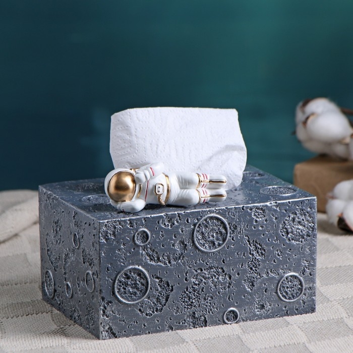 Органайзер для салфеток Органайзер для салфеток "Космонавт" 18х13х13см, серый