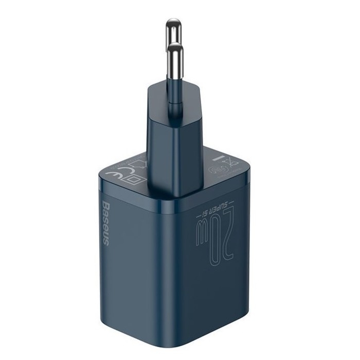 Сетевое зарядное устройство Baseus, Type - C, 3 А, QC, 20W, синее Сетевое зарядное устройство Baseus, Type - C, 3 А, QC, 20W, синее