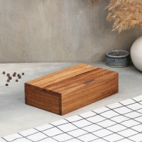 Салфетница-органайзер кухонный Adelica, 2в1, с отделением под чай и специи, 21&times;12&times;5,5 см, дуб