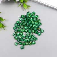 Бусины для творчества пластик "Мраморные. Малахит" d=0,8 см набор 20 гр Бусины для творчества пластик "Мраморные. Малахит" d=0,8 см набор 20 гр