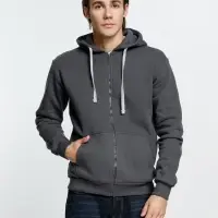 Толстовка на молнии с капюшоном Siverga Heavy, темно-серая (графит), размер XS