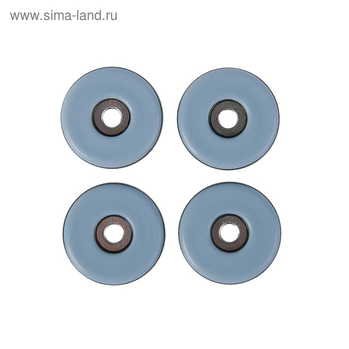 Накладка мебельная круглая ТУНДРА, d=30 мм, 4 шт., полимерная, цвет серый