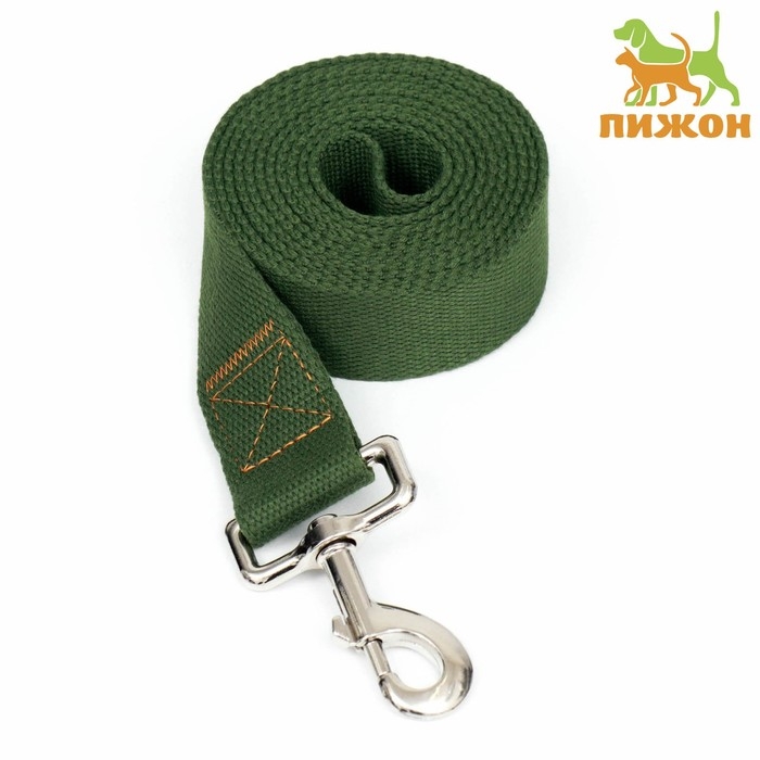 Поводок брезентовый 2 м х 3,5 см, хаки Поводок брезентовый 2 м х 3,5 см, хаки