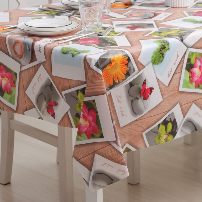 Клеёнка на стол Доляна &laquo;Фото&raquo;, на нетканой основе, ширина 137 см, толщина 0,2 мм, рулон 20 м