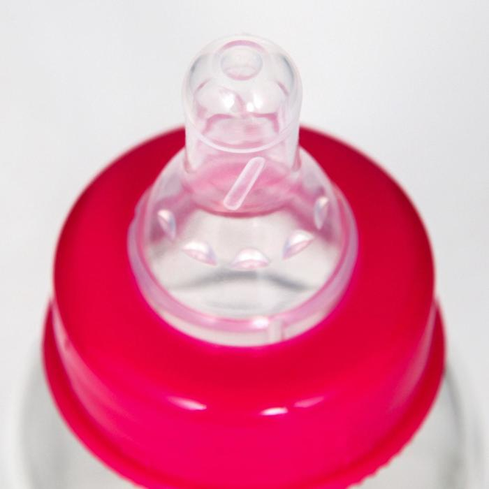 Бутылочка для кормления стекло &laquo;Зайка Полли&raquo;, классическое горло, средний поток, 150 мл., от 3 мес.