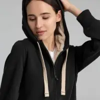 Толстовка унисекс на молнии Sherpa черная, размер L Толстовка унисекс на молнии Sherpa черная, размер L