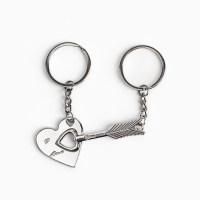 Брелок для ключей парный, &laquo;Беру твое сердечко в заложники&raquo;, металл, 9 х 14 см