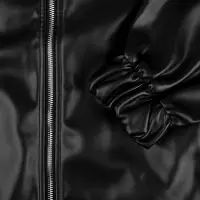 Бомбер из искусственной кожи Univer, черный, размер M/L Бомбер из искусственной кожи Univer, черный, размер M/L