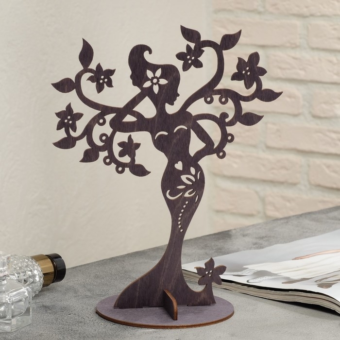 Подставка для украшений &laquo;Лесная фея&raquo; 20&times;12&times;25 см, толщина 3 мм, цвет полисандр