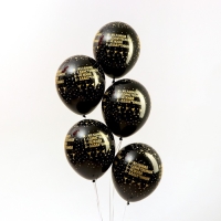 Воздушный шар латексный 12" &laquo;ЖЕНА&raquo;, пастель, цвет чёрный, 25 шт.