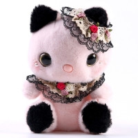 Мягкая игрушка «Котик» с бусинами, 22 см, цвет розовый Мягкая игрушка «Котик» с бусинами, 22 см, цвет розовый