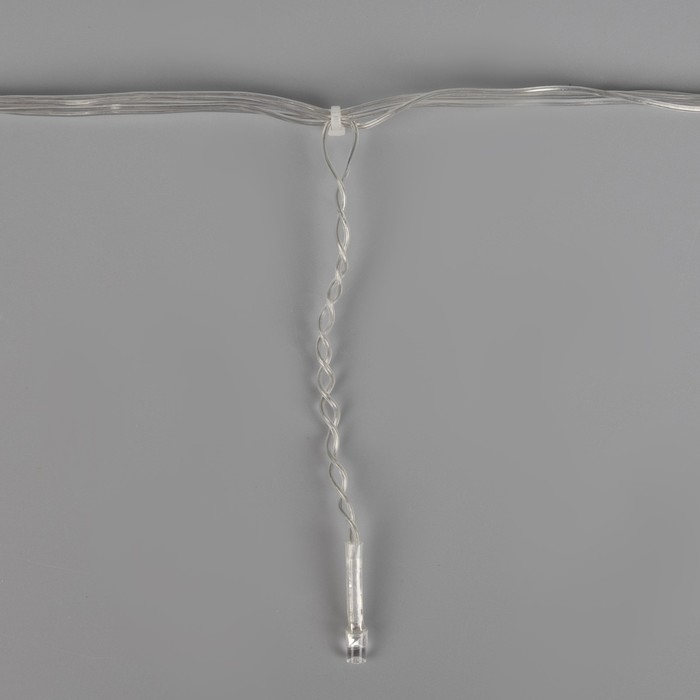 Гирлянда &laquo;Бахрома&raquo; 3 &times; 0.5 м, IP20, прозрачная нить, 80 LED, свечение жёлтое, 8 режимов, 220 В