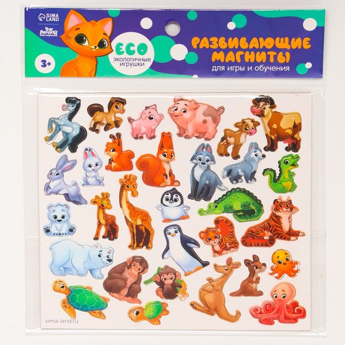 Набор магнитов для игр и обучения «Зоопарк» Набор магнитов для игр и обучения «Зоопарк»