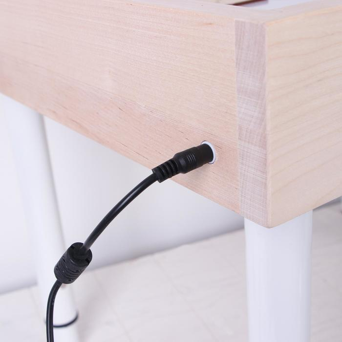 Стол для рисования песком с цветной подсветкой, 50 × 70 см и крышкой + гребень и трафарет Стол для рисования песком с цветной подсветкой, 50 × 70 см и крышкой + гребень и трафарет