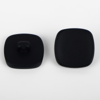 Набор пуговиц на ножке &laquo;Квадрат&raquo;, 22 &times; 22 мм, 5 шт, цвет чёрный матовый