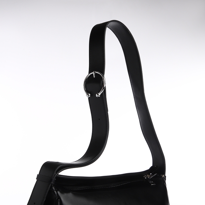 Сумка женская кросс-боди, на молнии, цвет чёрный