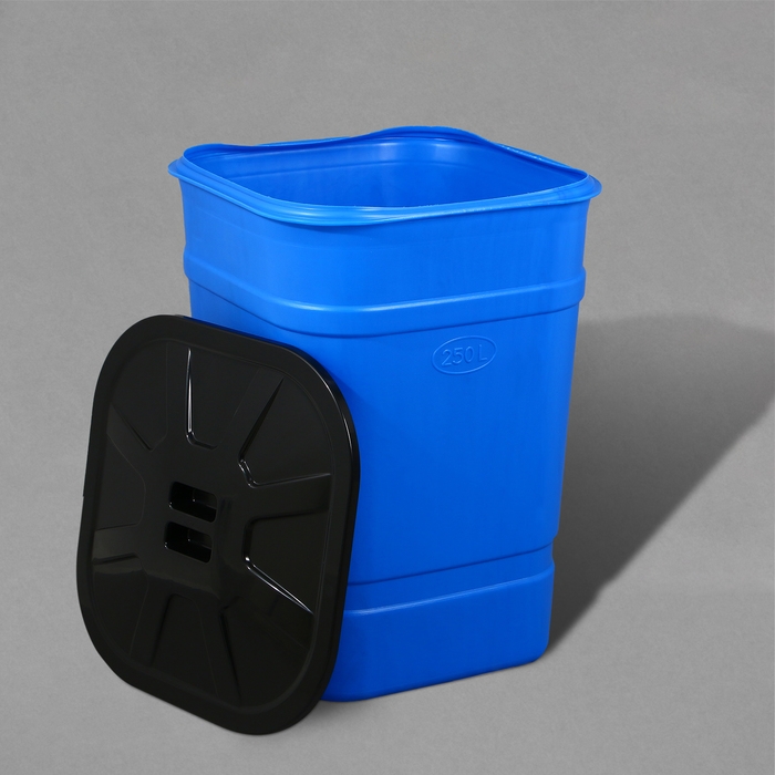 Бочка-бак пищевая &laquo;Помощник&raquo;, 250 л, горловина 61 см, с крышкой, МИКС