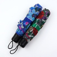 Зонт механический «Цветы», 3 сложения, 8 спиц, R = 48/55 см, D = 110 см, цвет МИКС Зонт механический «Цветы», 3 сложения, 8 спиц, R = 48/55 см, D = 110 см, цвет МИКС