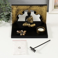 Сад камней Дзен "Будда во дворце у золотой арки" песок+свеча 21х16х14 см Сад камней Дзен "Будда во дворце у золотой арки" песок+свеча 21х16х14 см