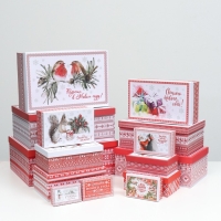 Набор коробок подарочных 15 в 1 "Скандинавия", 46,6 х 35,2 х 17.5- 12 х 7 х 4 см Набор коробок подарочных 15 в 1 "Скандинавия", 46,6 х 35,2 х 17.5- 12 х 7 х 4 см