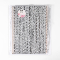 Тесьма декоративная, металлизированная, 10 &plusmn; 1 м, 15 мм, цвет серебряный