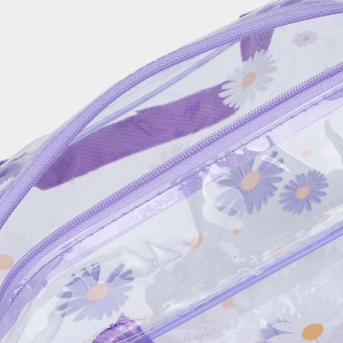 Косметичка на молнии, цвет сиреневый Косметичка на молнии, цвет сиреневый