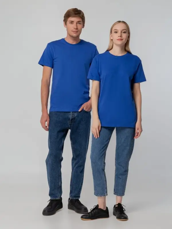 Футболка унисекс T-bolka 140, ярко-синяя, размер S