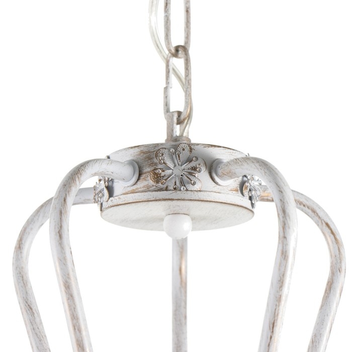 Люстра Люстра "Сандра" 5xE14 40Вт белый с золотой патиной 51х51х52-110 см BayerLux