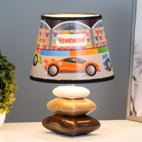 Настольная лампа "Гонки" Е14 15Вт бело-чёрный 20х20х28 см RISALUX Настольная лампа "Гонки" Е14 15Вт бело-чёрный 20х20х28 см RISALUX