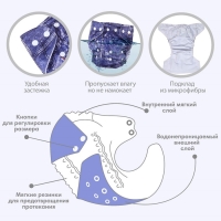 Трусики-подгузник, многоразовый &laquo;Джинс&raquo;, Крошка Я