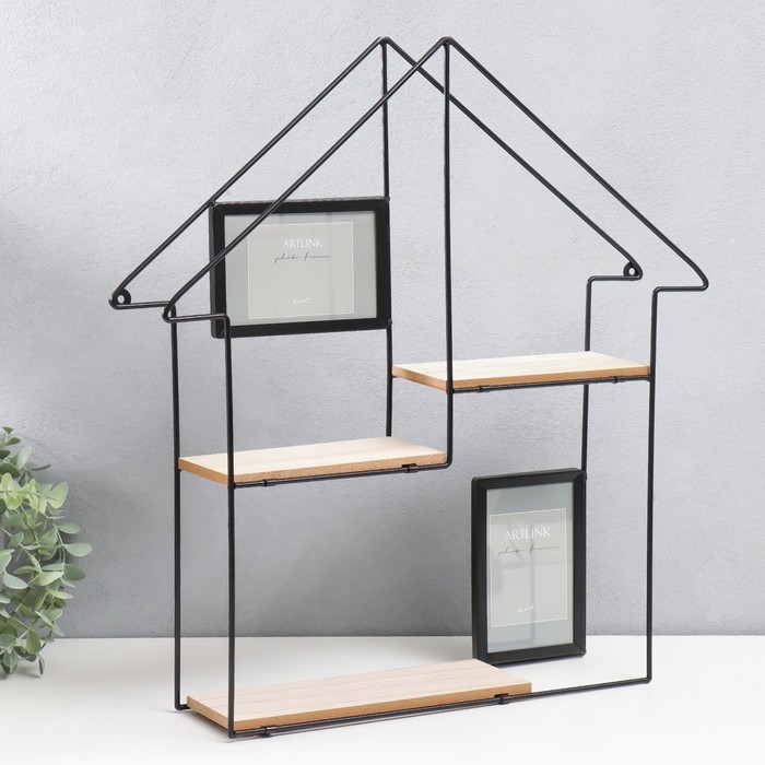 Фоторамка-коллаж с полкой (на 2 фото) 10х15 см Фоторамка-коллаж с полкой (на 2 фото) 10х15 см