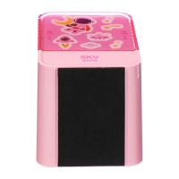 Точилка электрическая (батарейки в комплект не входят). работает от 2-х AA батареек Розовый