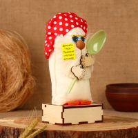 Оберег - шкатулка «Домовой с ложкой», 25 см, микс Оберег - шкатулка «Домовой с ложкой», 25 см, микс