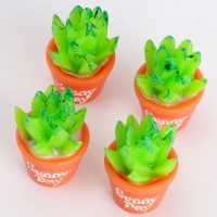 Миниатюра кукольная &laquo;Зеленый кактус&raquo;, набор 4 шт., размер 1 шт. &mdash; 1,5 &times; 2,5 &times; 1,5 см